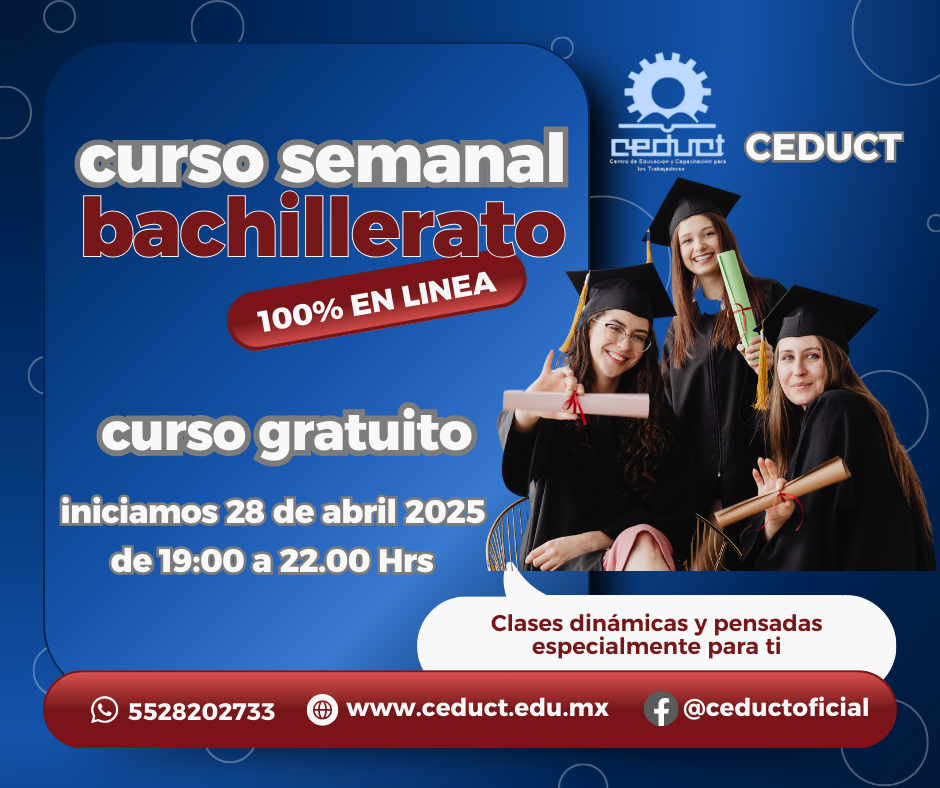 curso semanal bachillerato 2025 en linea