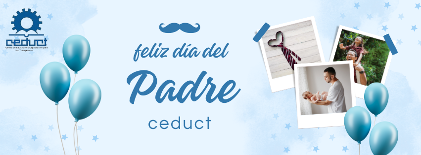 Portada de Facebook Día del Padre Acuarela Azul Portada de Facebook Día del Padre Acuarela Azul