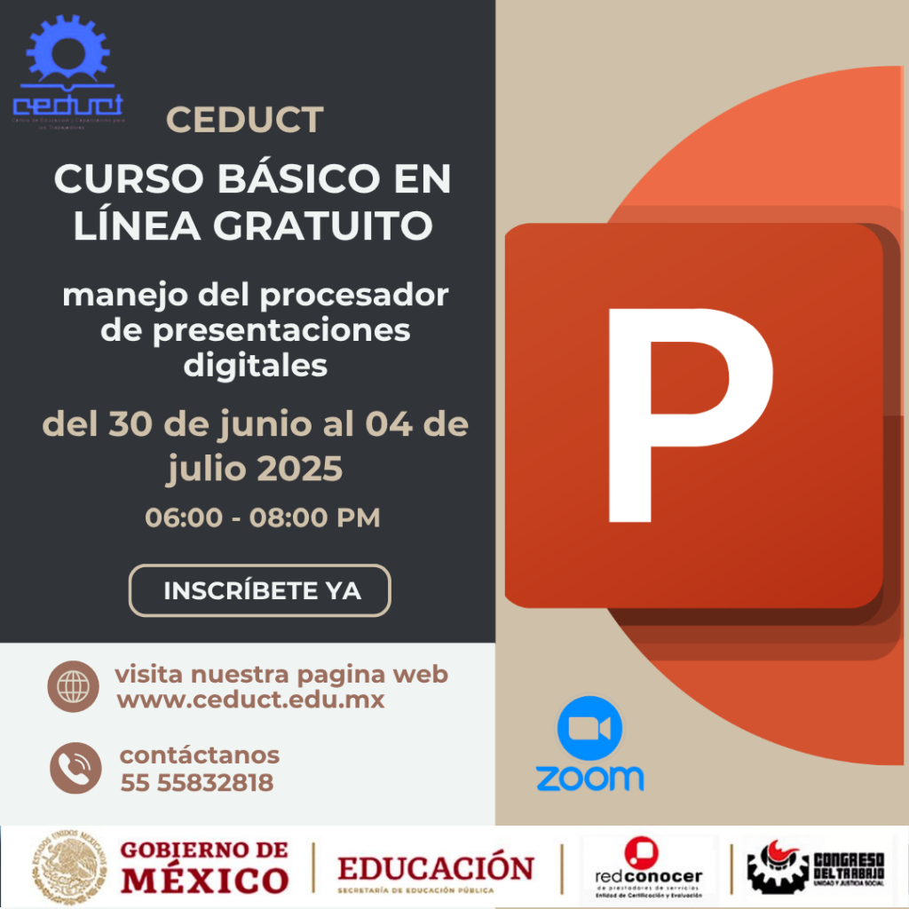 curso en línea gratuito basico junio julio power point 2025